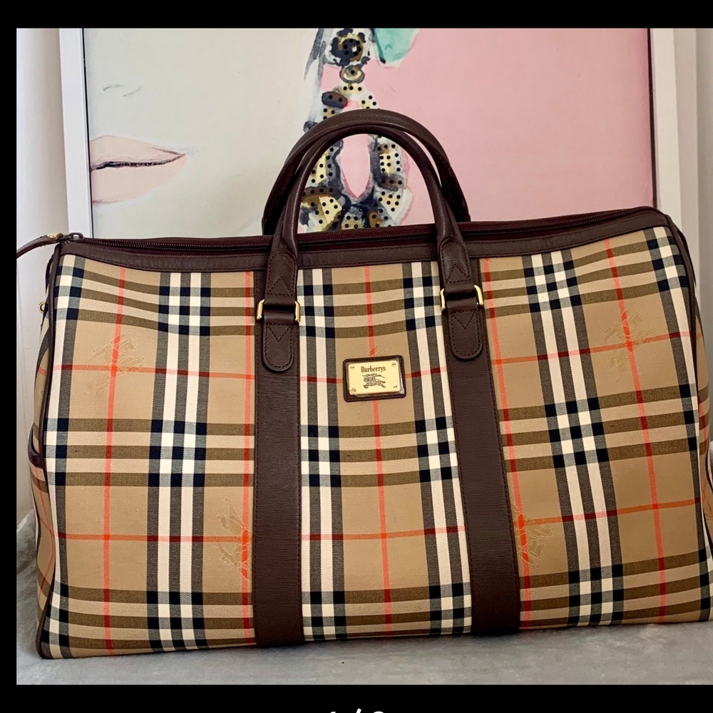 Burberry Brown Checkered Bag
